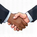 Icono de un apretón de manos representando la confianza con proveedores de servicios