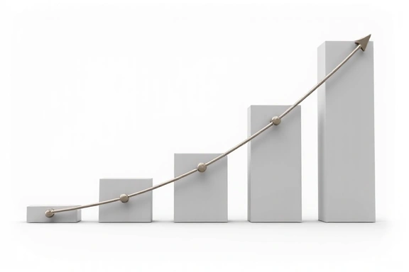 Gráfico de barras que muestra cambios y ajustes en el tiempo